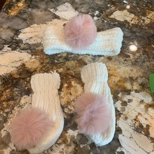 Ear warmers and mittens